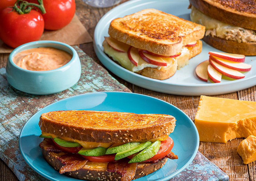 Oven Grilled Cheese 3 Ways